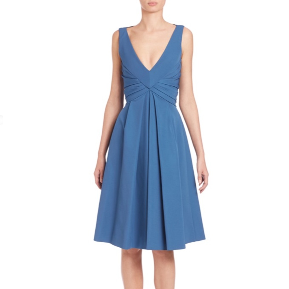 NWOT J. Mendel Pleated Crepe Dress